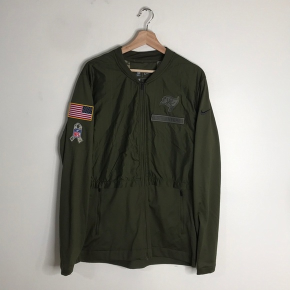 Nike Tampa bay buccaneers sports 2018 Salute to Service Hybrid Jacket size L - Picture 1 of 14